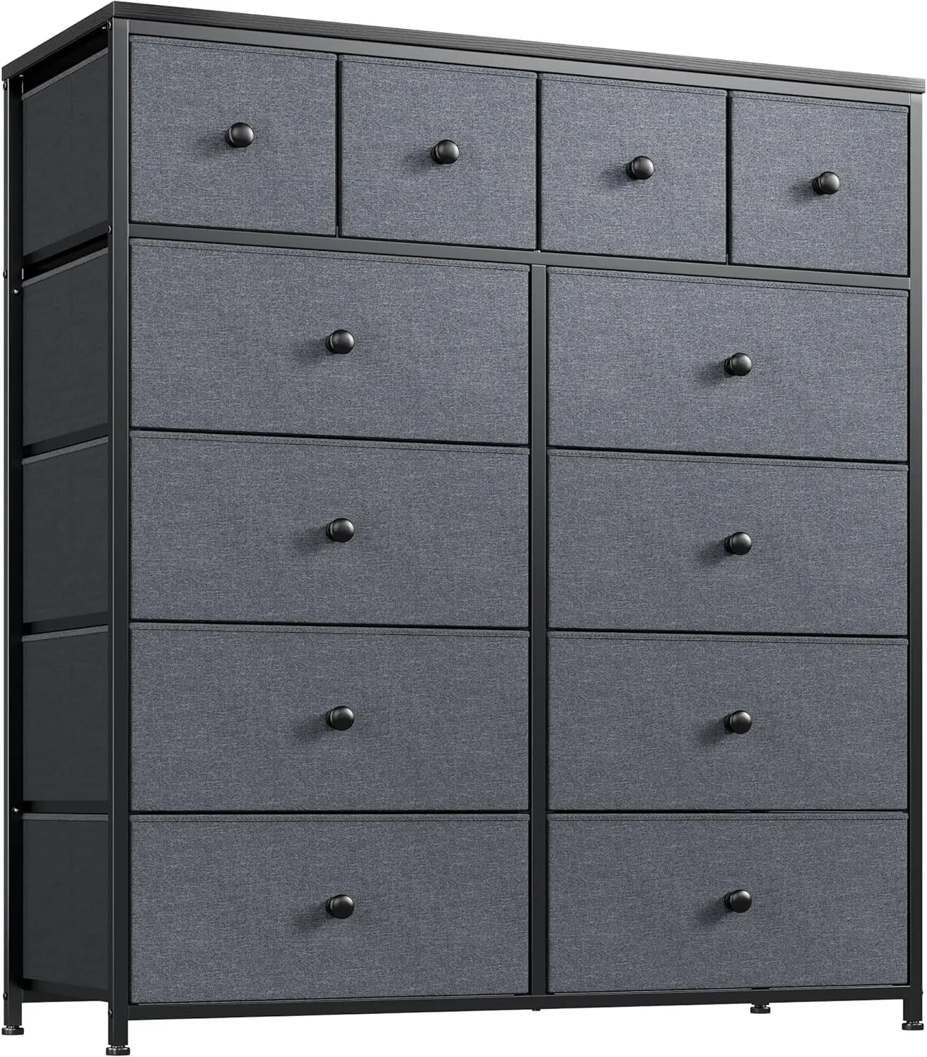 DIANA Minimalist Fabric 12-Drawer Dresser - Modern Storage Chest - 41" Wide
