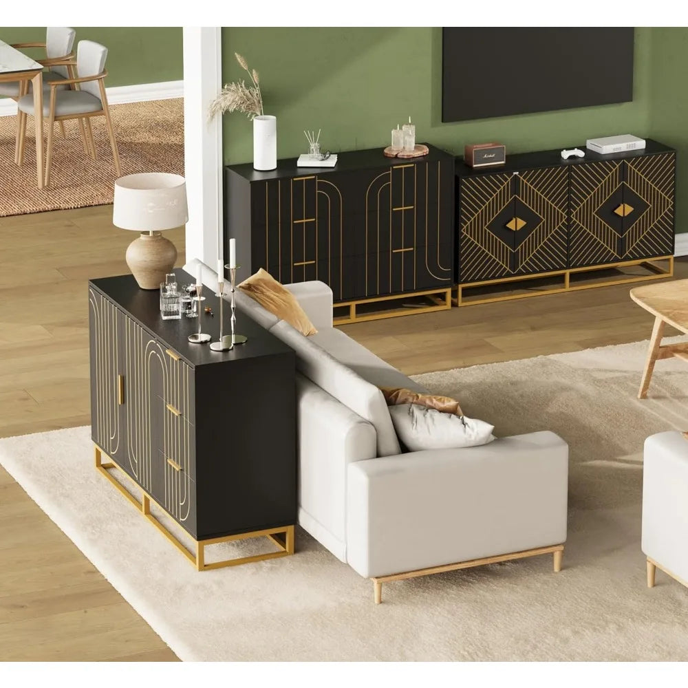 CATALEYA Modern Geometric 6-Drawer Dresser – Elegant Storage Chest – 47.2'' Wide