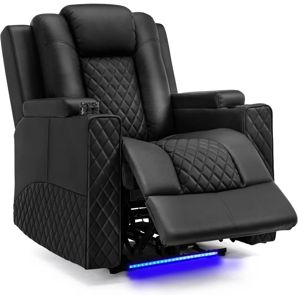 KAYDEN Power Recliner Chair - Electric Massage Recliner Sofa for Living Room - 32.5" W