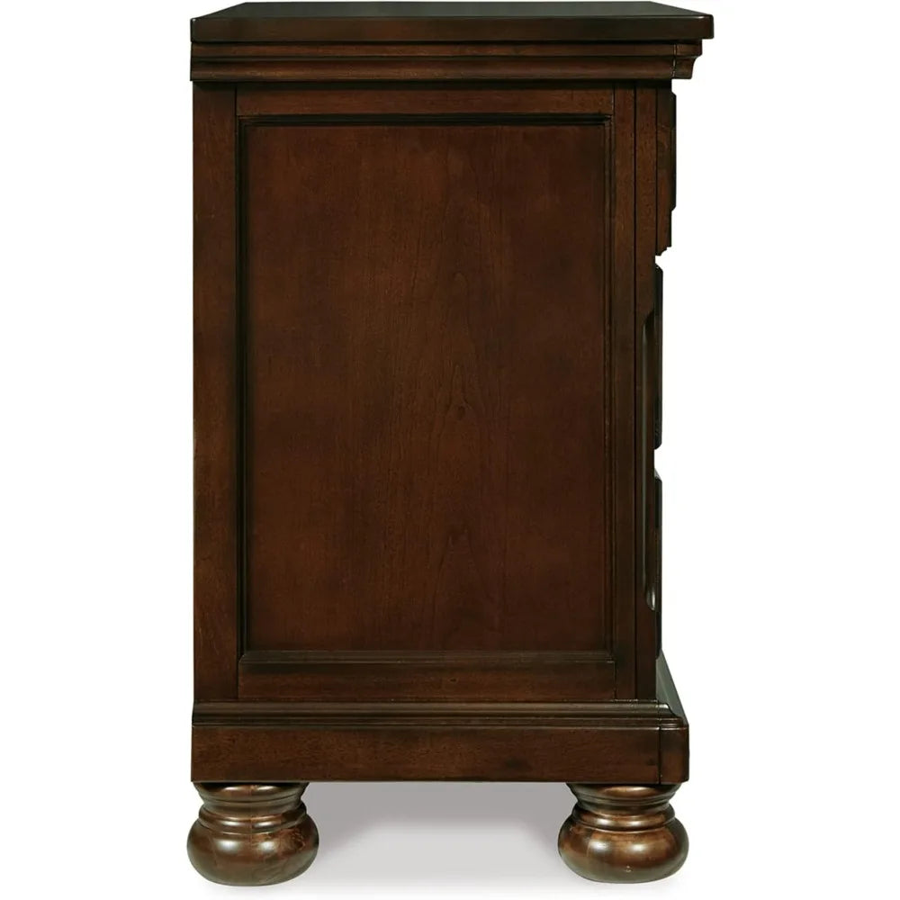 HARLEY Wood Nightstand with 2 Drawers and Hidden Storage - 28.75'' Wide