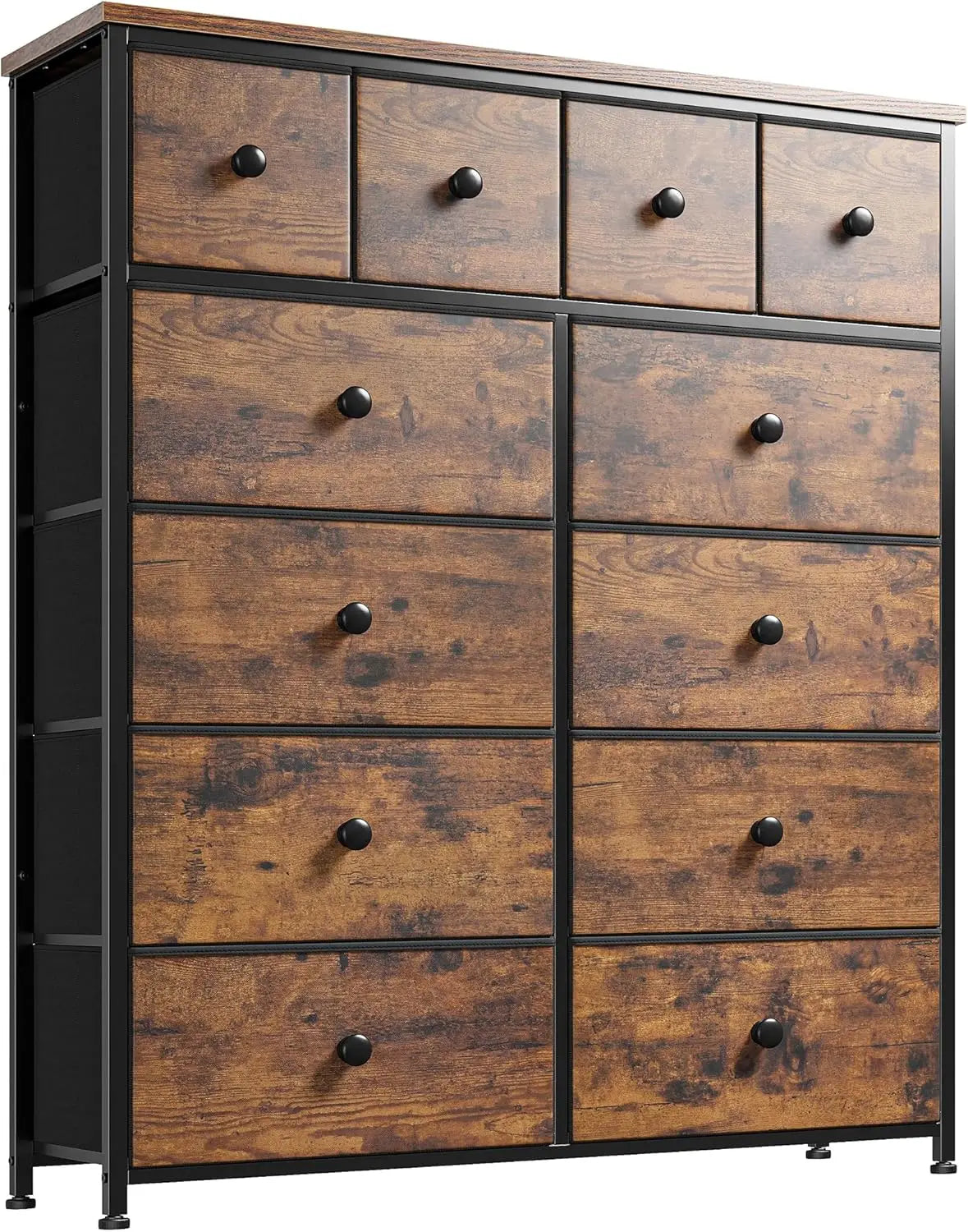 DIANA Minimalist Fabric 12-Drawer Dresser - Modern Storage Chest - 41" Wide