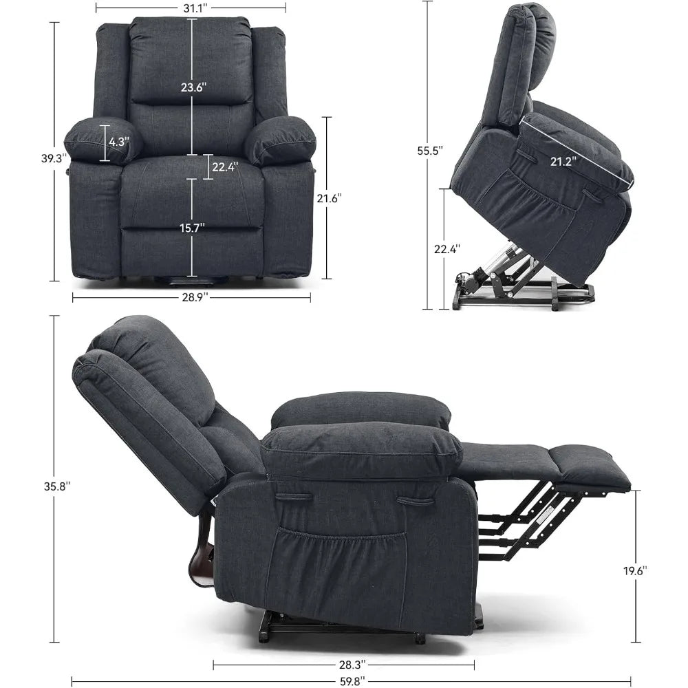 LUIS Power Lift Recliner Chair for Elderly-32.5" W