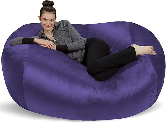 CARMEN LoungaNest XL Plush Bean Bag Lounger – Memory Foam Sofa Style | 72'' W