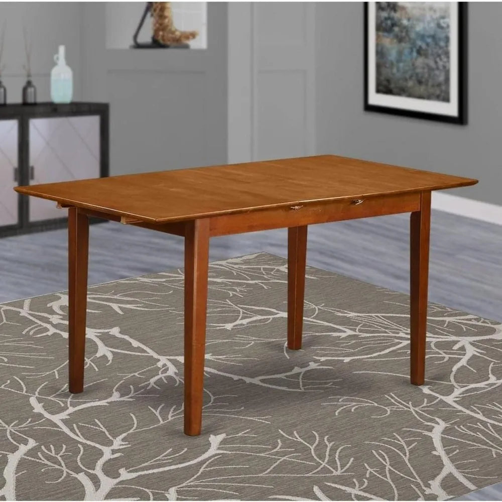 ETHAN Modern Rectangle Wooden Dining Table with Butterfly Leaf - 32"x60" W