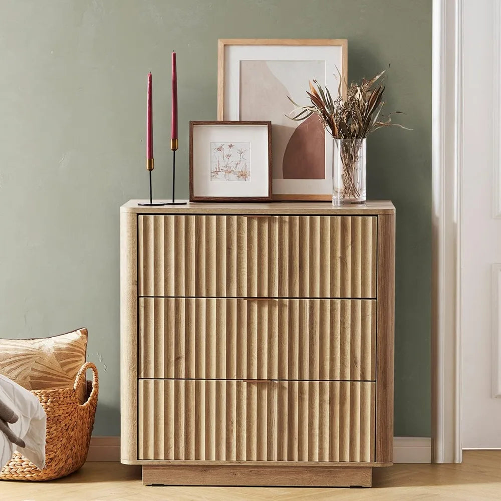 MABEL Modern 3 Drawer Dresser - 31.5" Wide Chest of Drawers