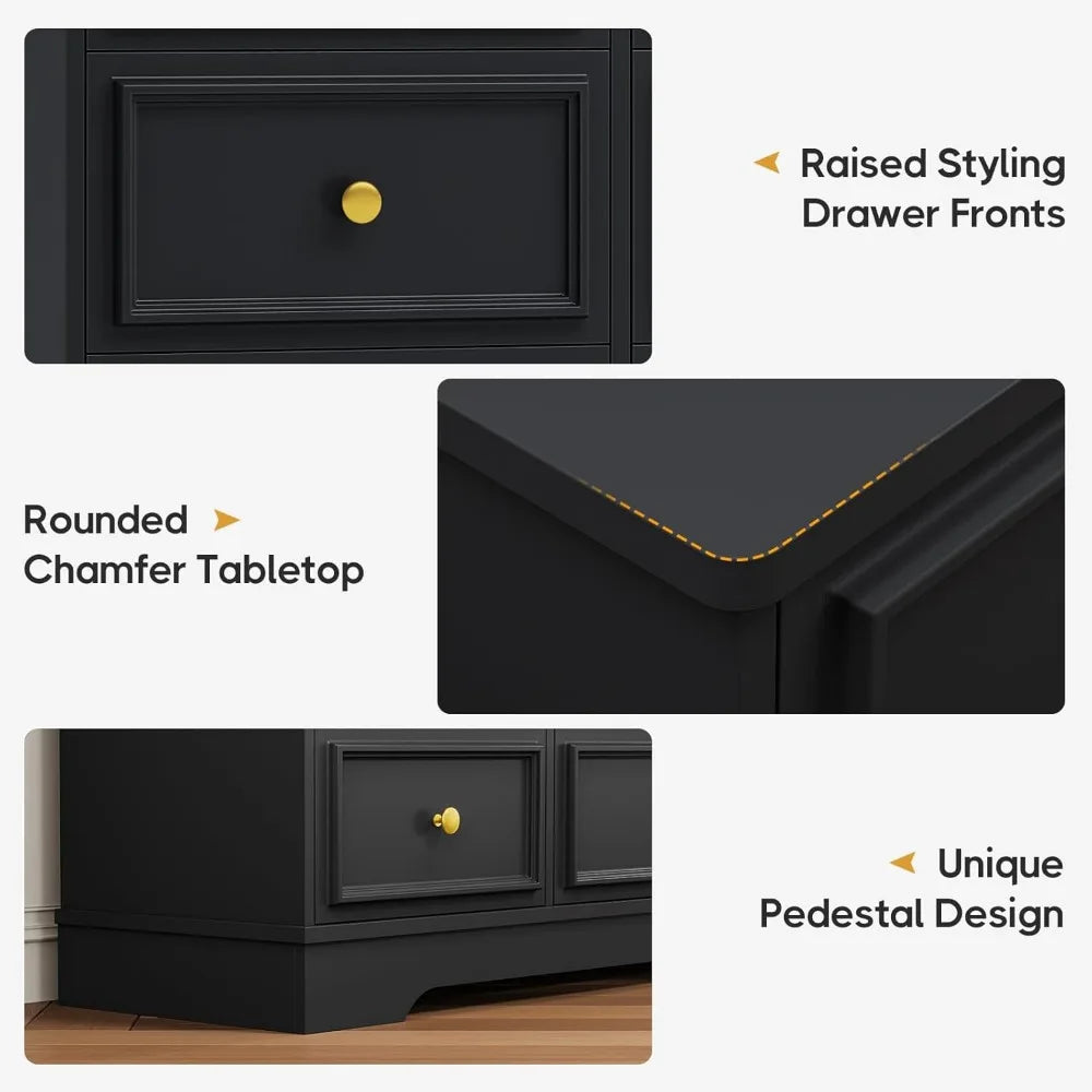 TATUM Modern 9-Drawer Dresser – Elegant Wide Chest of Drawers for Bedroom (61.4")