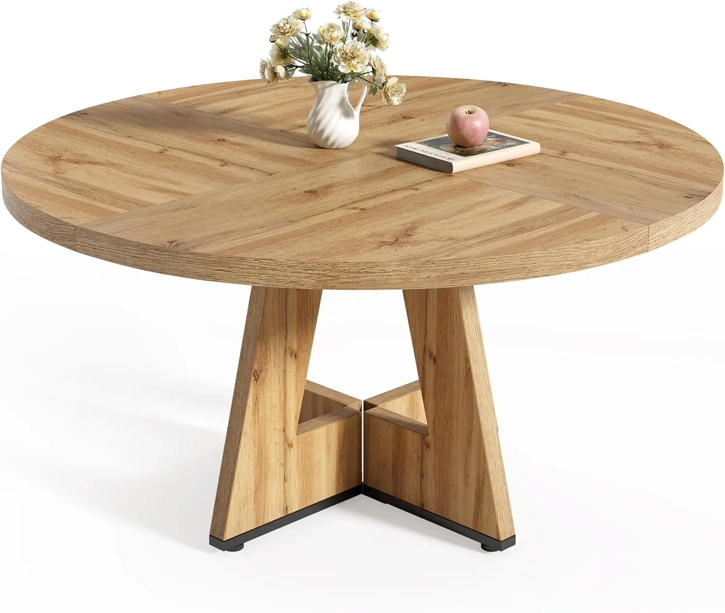 ISABELLA Modern Farmhouse Round Dining Table – 47.24"W