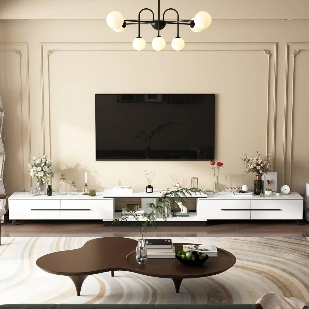 COLTON Modern TV Console with Adjustable Length – (95-134 inches)