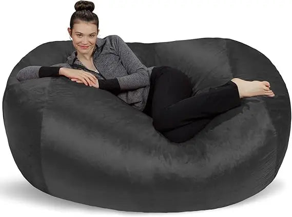 CARMEN LoungaNest XL Plush Bean Bag Lounger – Memory Foam Sofa Style | 72'' W