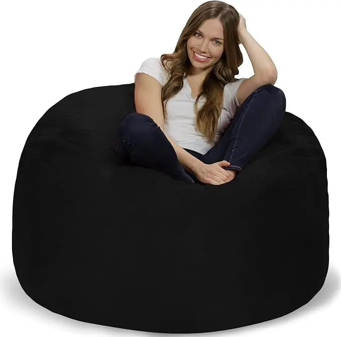 ELORA ChillZen 4FT Microfiber Bean Bag Chair – Memory Foam Lounge Seat | 48'' W