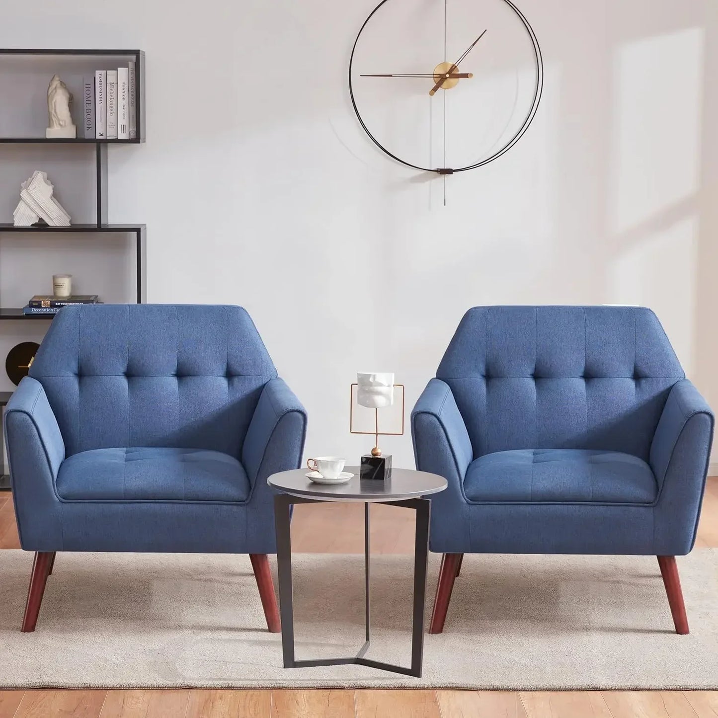 JESUS Jovie Mid-Century Tufted Accent Chair -30.3"W