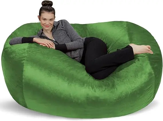 CARMEN LoungaNest XL Plush Bean Bag Lounger – Memory Foam Sofa Style | 72'' W