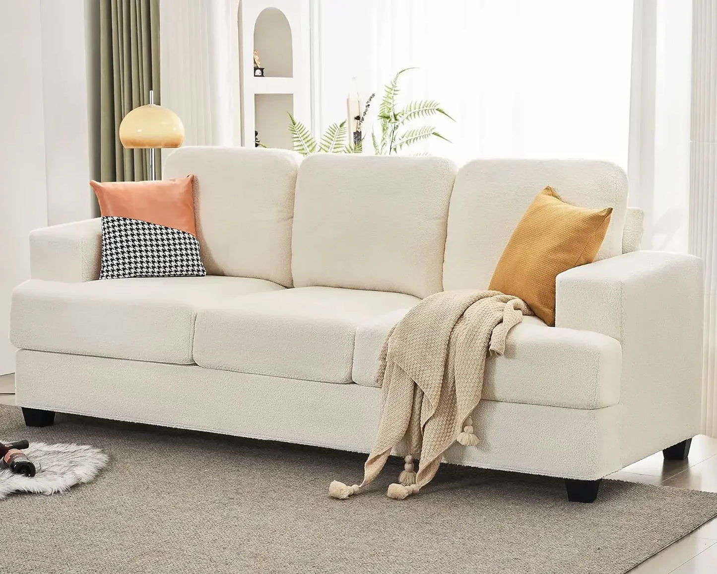 89 Inch Sofa, Comfy Sofa Couch with Extra Deep Seats, 3 Seater Sofa- Modern Sofa, Couch for Living Room Apartment Lounge