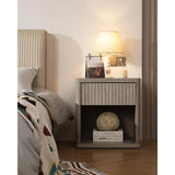 JOURNEY Modern Wood Nightstand with Drawer Storage - 22.7" Wide