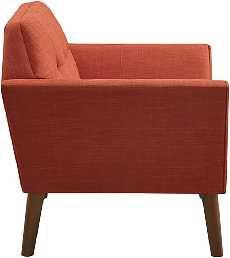 MOLLY INK+IVY Newport Mid-Century Modern Accent Chair – Textured Upholstered Seat - 29.5" W