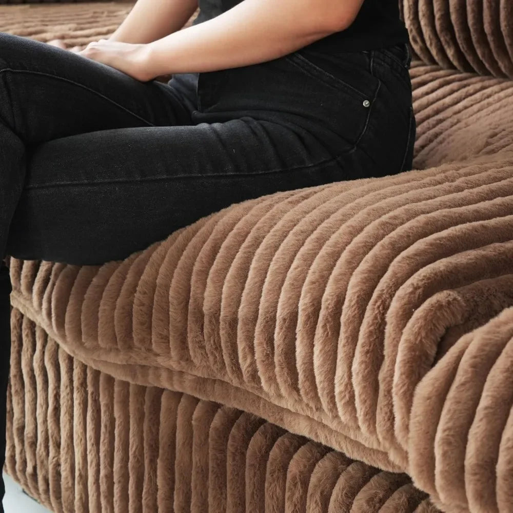 ASHER Modern Convertible U-Shaped Sectional Sofa – 157.48'' W