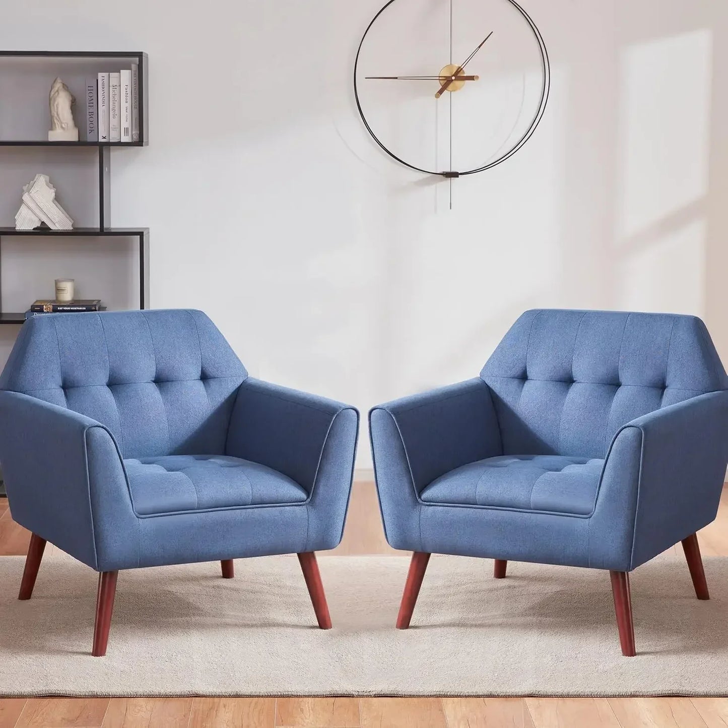 JESUS Jovie Mid-Century Tufted Accent Chair -30.3"W