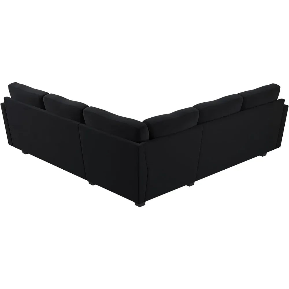 KATE Velvexa Modern Velvet Reversible Sectional Sofa | Convertible L-Shaped Couch – 82.7″ W
