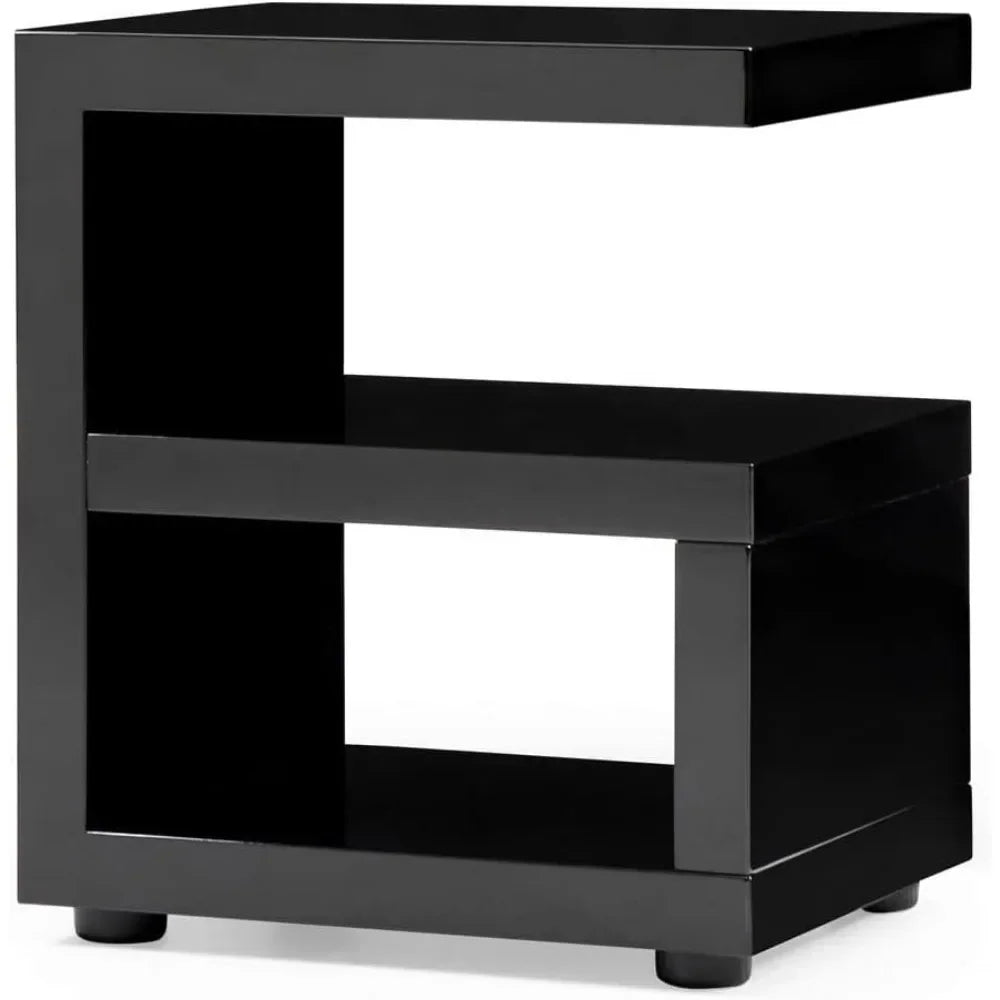 THEA Jayden High Gloss Modern Side Table - 20'' Wide