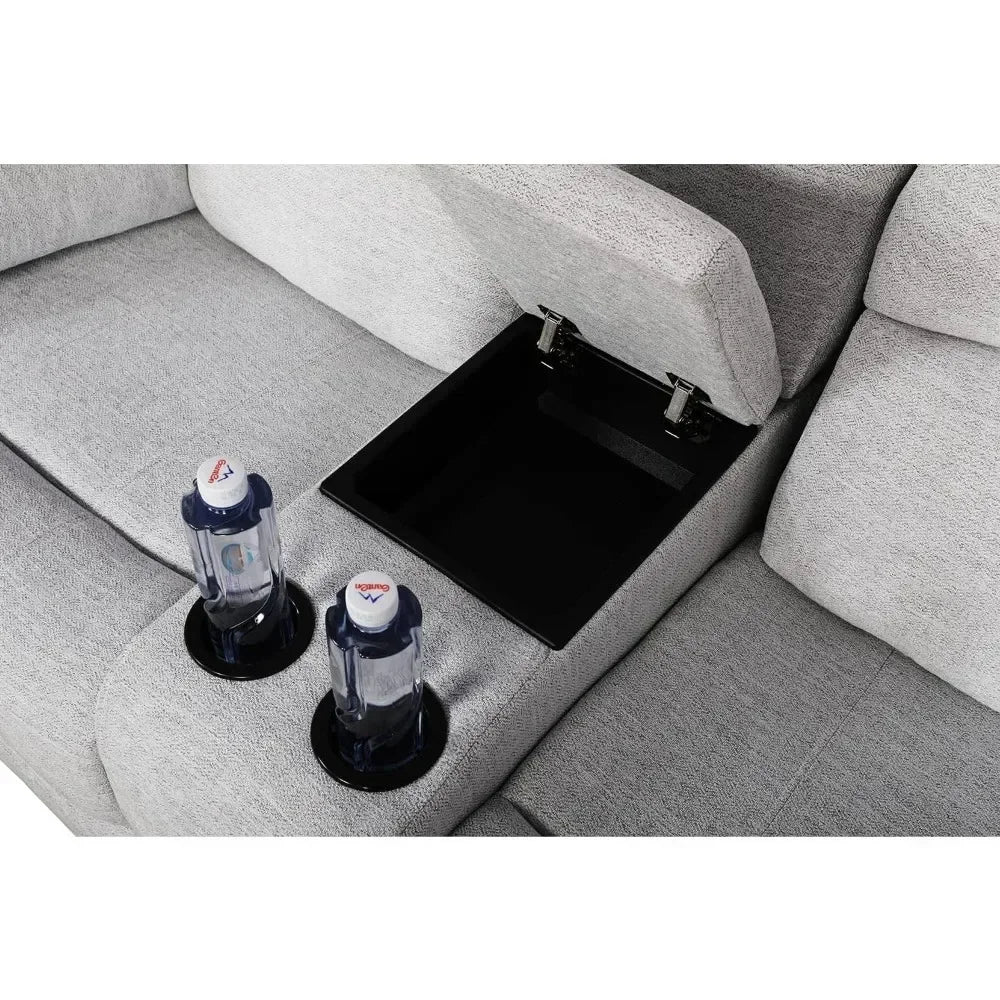 MORGAN Sofa Set 3PCS Fabric Recliner Set- 82" W