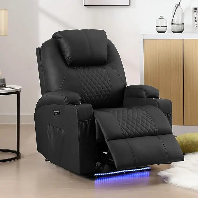 NOLAN Power Recliner Chair - Home Theater Seating - LED Lighting - 33.5" W