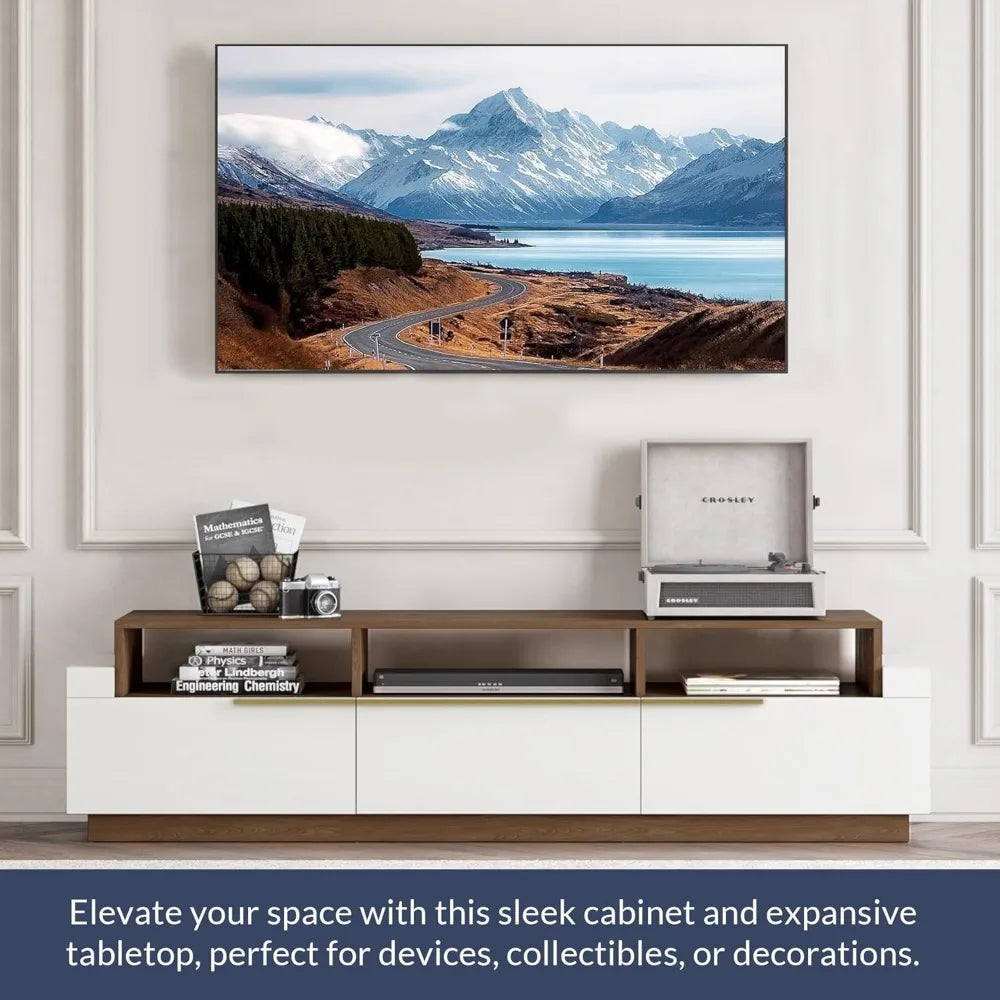 JORDAN Modern Home Entertainment Center, Media Console Table - 70" W