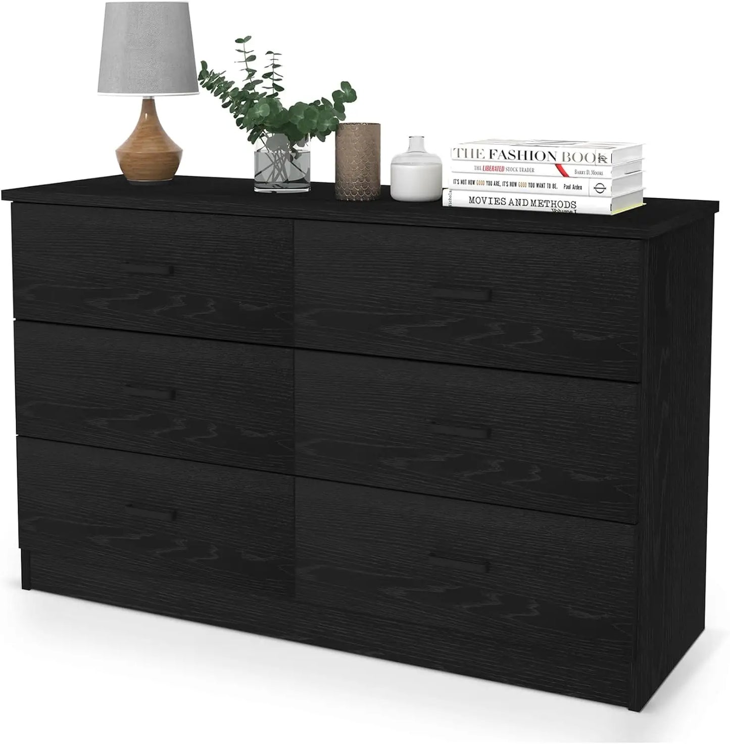LUCILLE Modern Wood Dresser for Bedroom - 47.24'' Wide, 6 Drawers Storage Cabinet