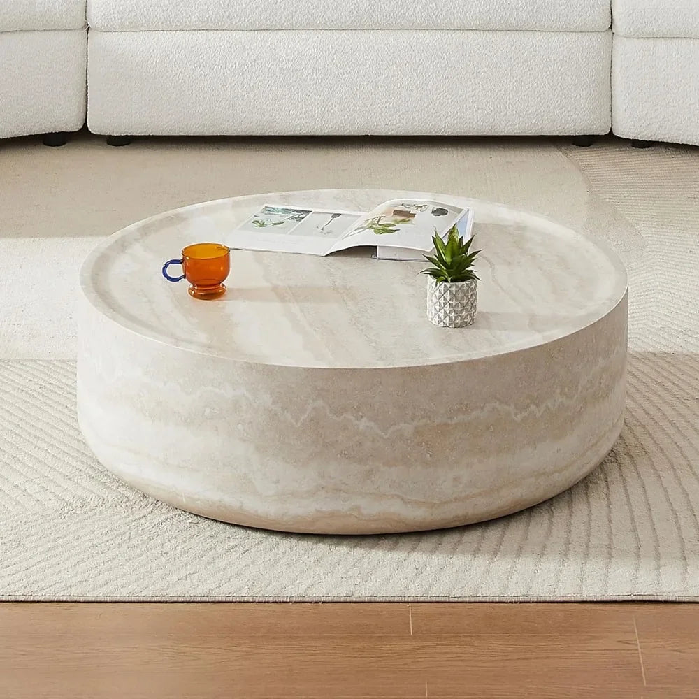 BRODY Mars-Inspired Modern Round Coffee Table – 31.5"W