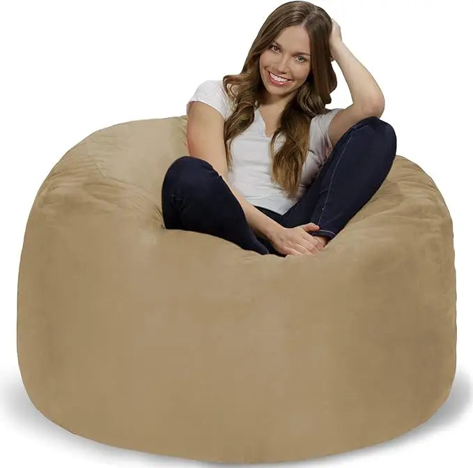 ELORA ChillZen 4FT Microfiber Bean Bag Chair – Memory Foam Lounge Seat | 48'' W