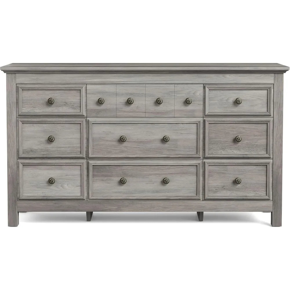 VIVIENNE Minimalist Modern 9-Drawer Wooden Dresser - 58" Wide