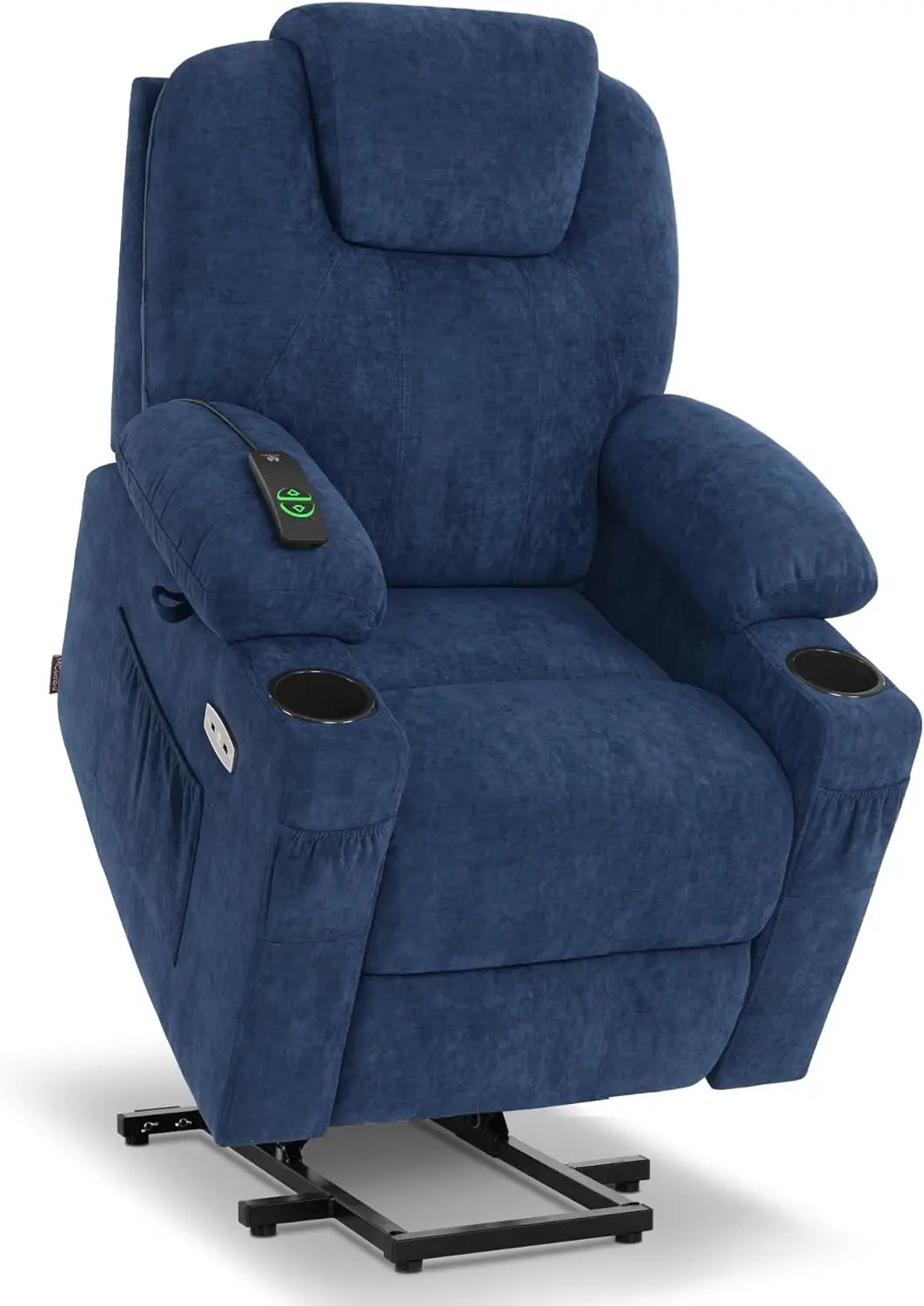 CARSON Large Power Lift Recliner Chair with Massage & Heat - Mocha - 35.4" W