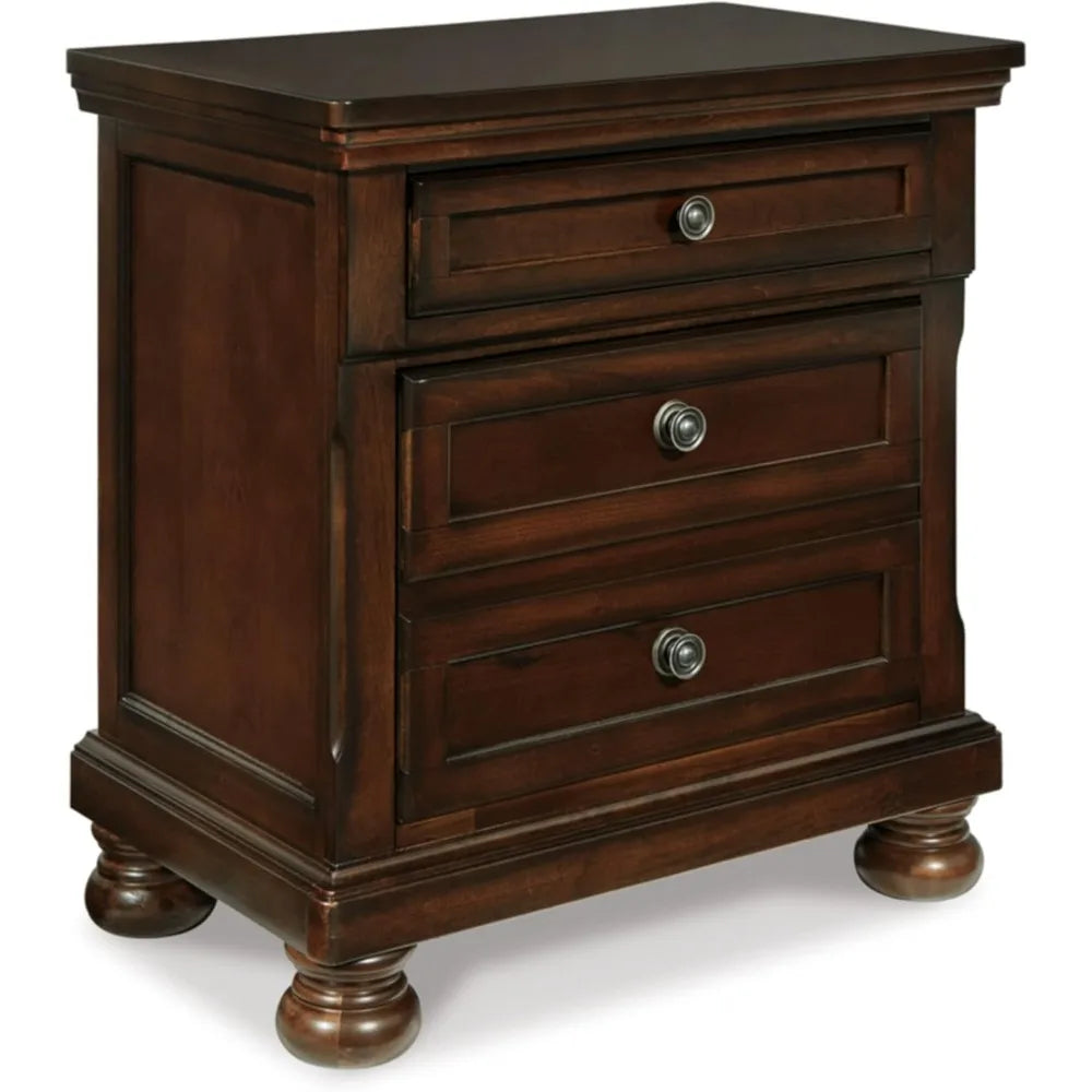 HARLEY Wood Nightstand with 2 Drawers and Hidden Storage - 28.75'' Wide