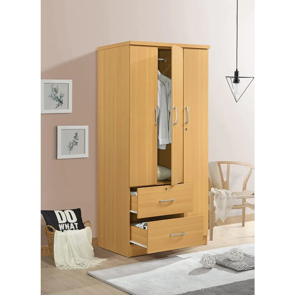 RENATA MetroForm 3-Door Modern Wardrobe Cabinet