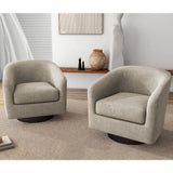VINCENT Swivel Barrel Accent Chairs Set of 2 – Modern Armchair - 28.79" W