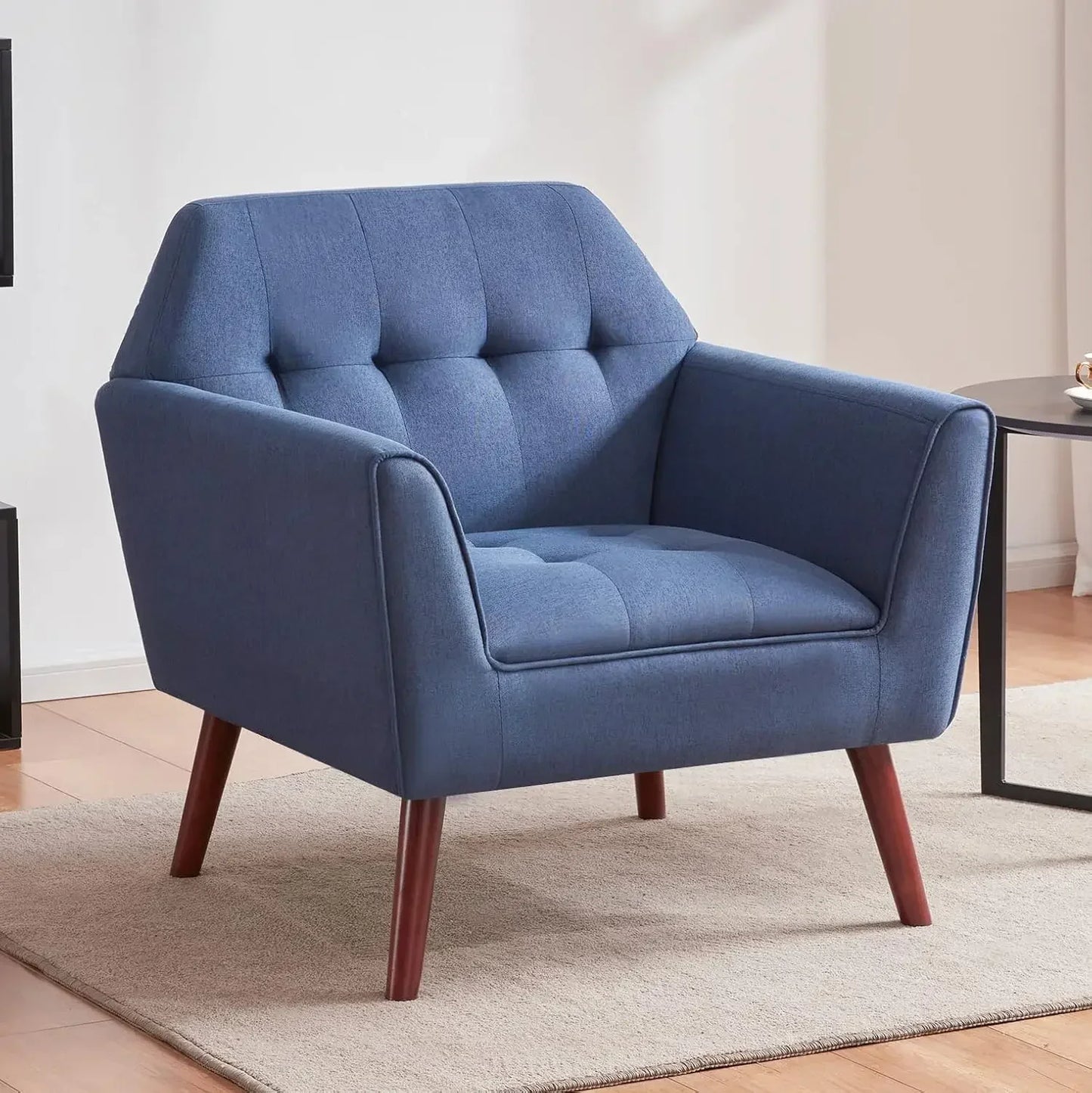 JESUS Jovie Mid-Century Tufted Accent Chair -30.3"W