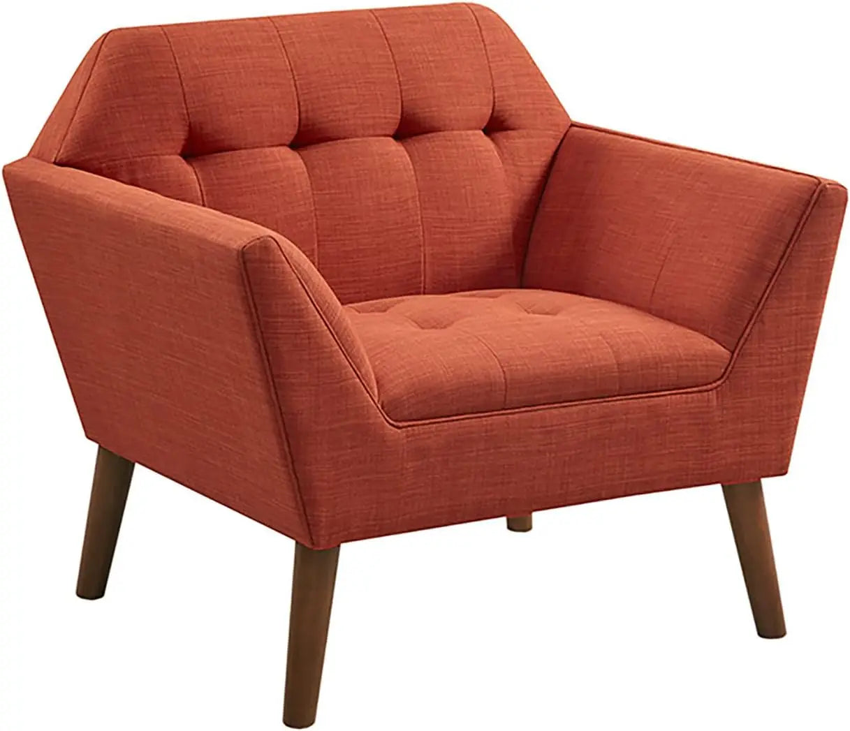 MOLLY INK+IVY Newport Mid-Century Modern Accent Chair – Textured Upholstered Seat - 29.5" W
