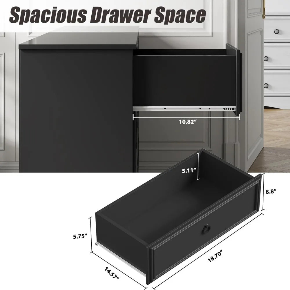 HARLOW Modern 10 Drawer Dresser - Elegant Chest of Drawers for Bedroom & Living Room - 59” Wide