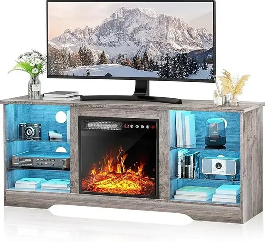 AUTUMN Fireplace Entertainment Center with TV Stand 58" W