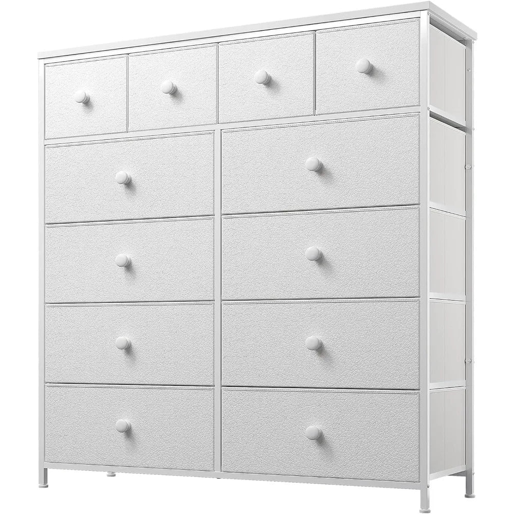 DIANA Minimalist Fabric 12-Drawer Dresser - Modern Storage Chest - 41" Wide