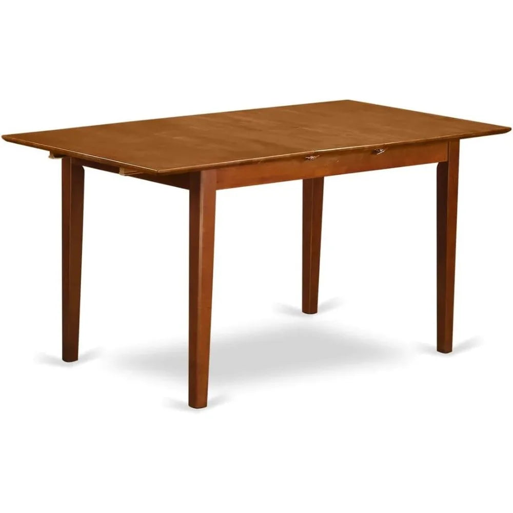 ETHAN Modern Rectangle Wooden Dining Table with Butterfly Leaf - 32"x60" W