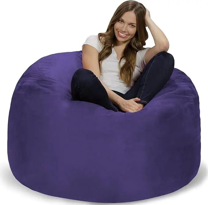 ELORA ChillZen 4FT Microfiber Bean Bag Chair – Memory Foam Lounge Seat | 48'' W
