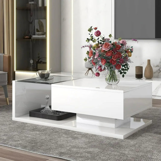 NORA Virello Modern Gloss Coffee Table – 39.3" W