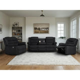 ALEXANDRA Recliner Sofa Set, Microfiber Manual Reclining Couch Set – 81" W