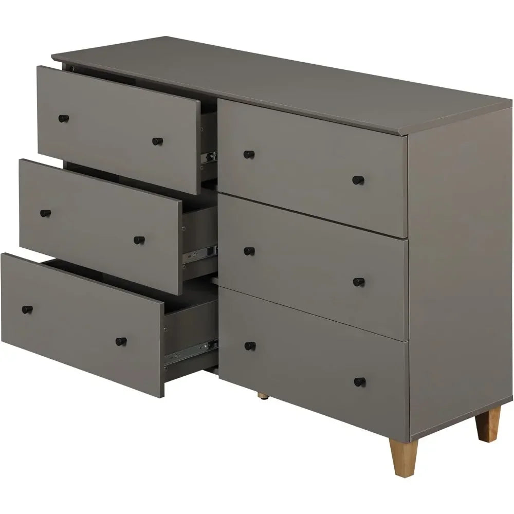 LILA Modern Minimalist 12-Drawer Dresser Chest - 47.2'' Wide Bedroom Storage Organizer