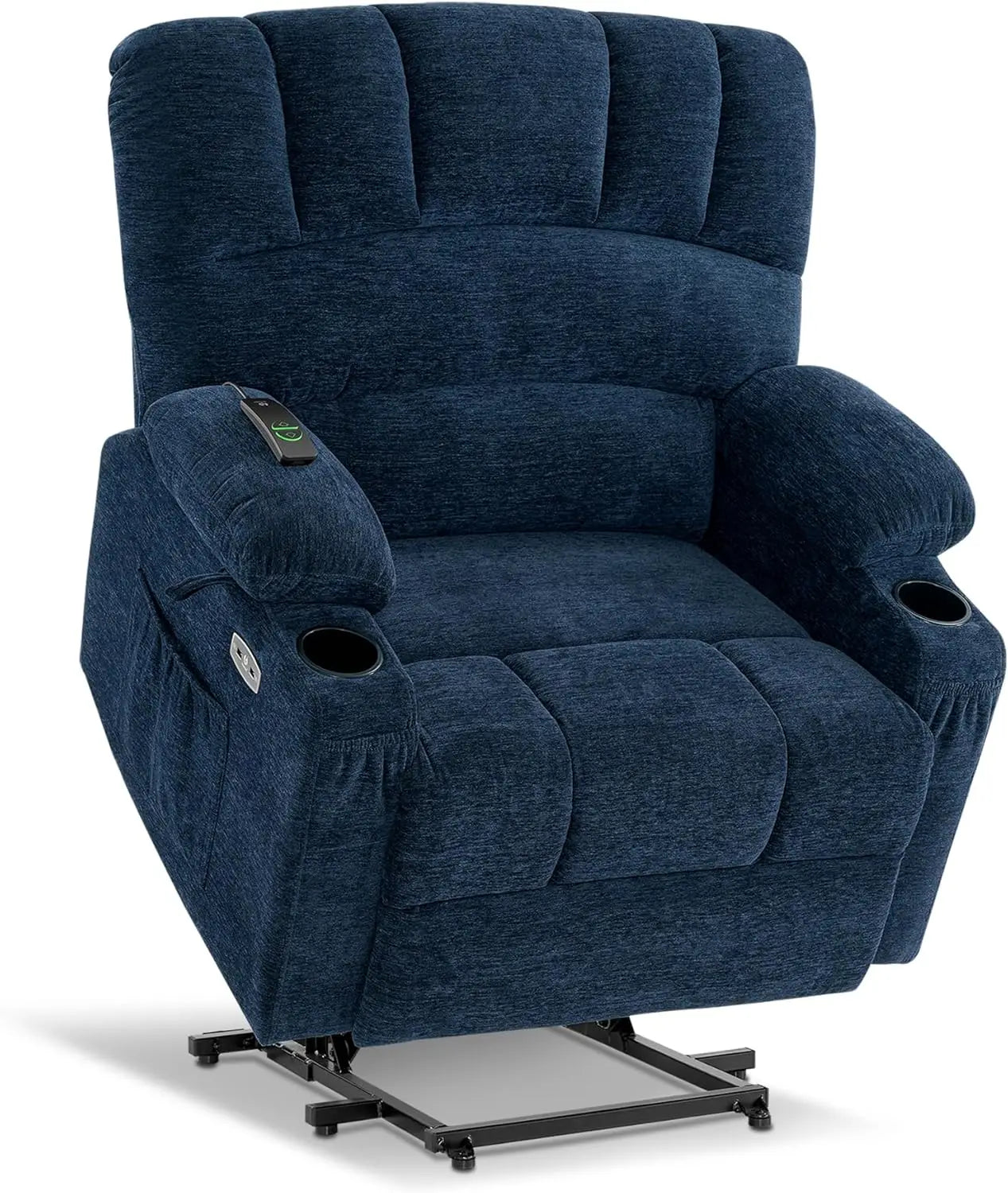 MELANIE Large Power Lift Recliner Chair Sofa with Massage and Heat for Big – 41.7" W