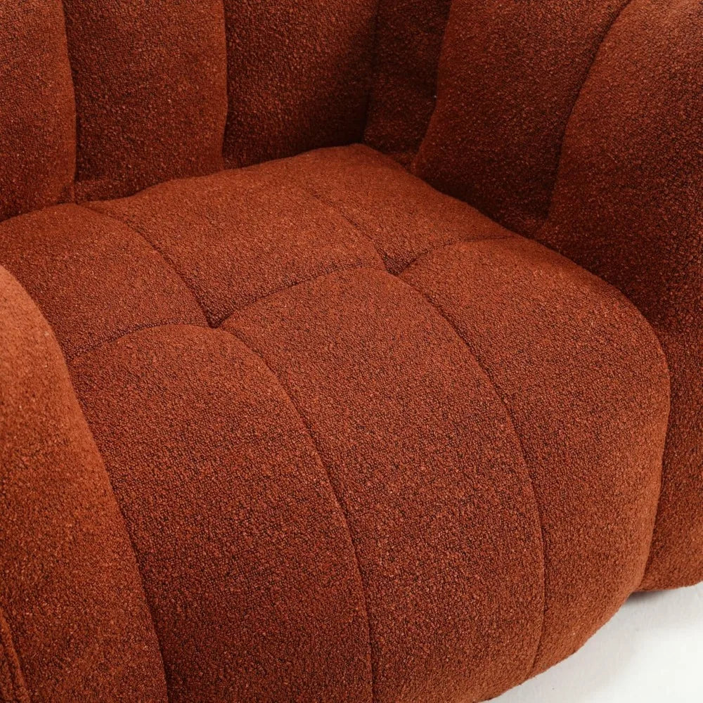 RAEGAN Nuvella Square Chenille Bean Bag Chair with Footstool - 33.5'' Wide, Cozy Lounge Sofa for Adults