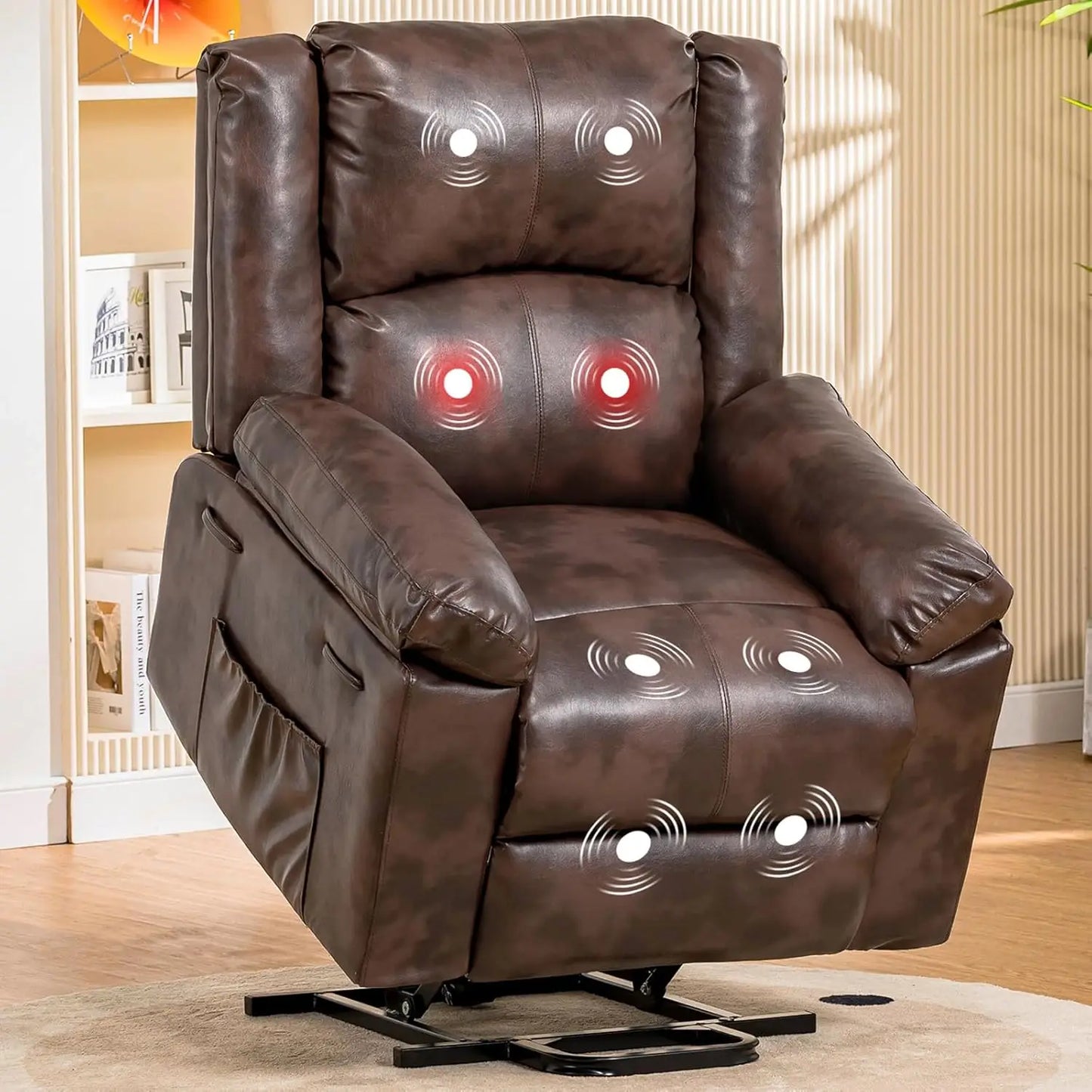 COOPER Power Lift Recliner for Elderly with Heat & Massage – 33.4" W
