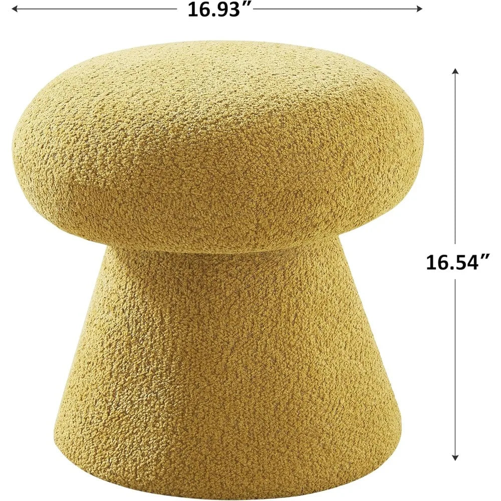 AUTUMN Mushroom Shape Round Footstool Ottoman -16.54 W
