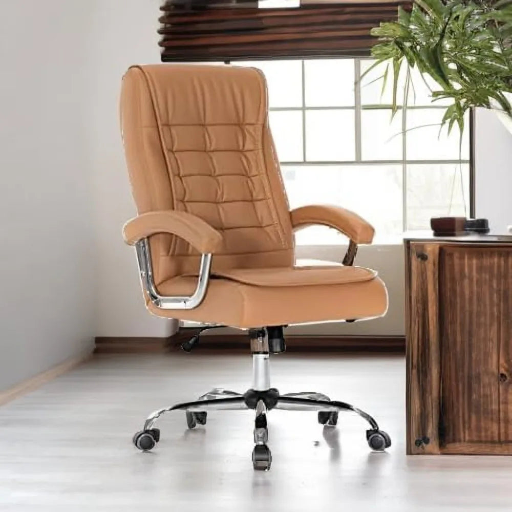 EMIRATES Executive Office Chair - Adjustable High Back Leather Chair - 27.56" W