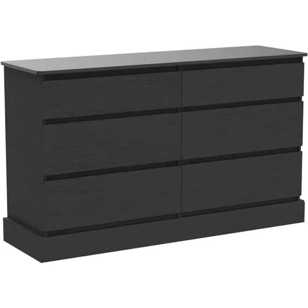 HAVEN Modern Minimalist 6 Drawer Dresser - 51.6" Wide Double Chest for Bedroom & Living Room